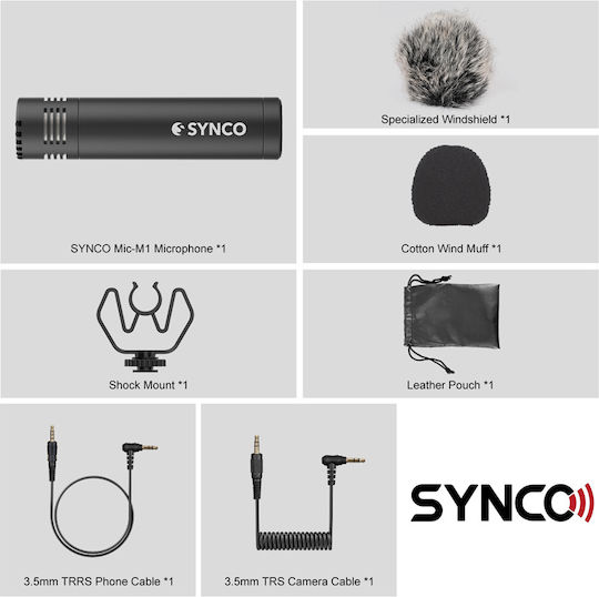 Synco SY-M1-BK Δυναμικό Microfon Desktop, Montat pe Amortizor pentru Vocale