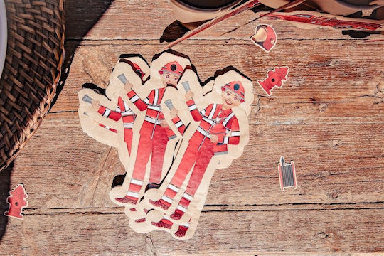 Fire Brigade Confetti Red 100pcs