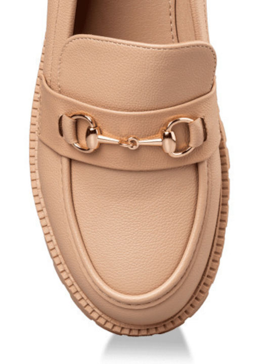 Women's Loafers in Beige Color