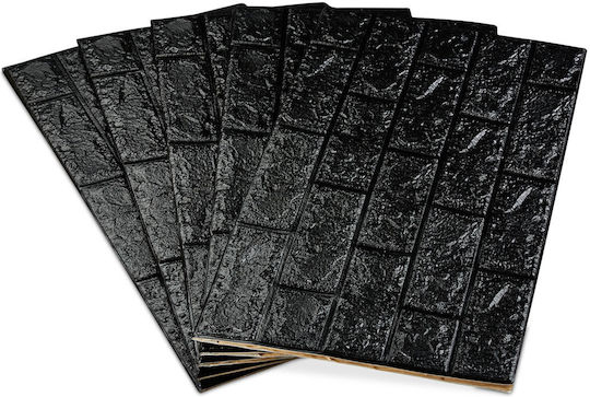 Set 5 Plăci Decorative Relaxdays Negru Dimensiune Placă 7 X 19 Cm Dimensiune Totală 78 X 70 X 0.7 Cm