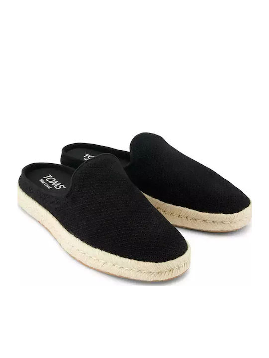 Santiago Leather Men's Espadrilles in Black Color