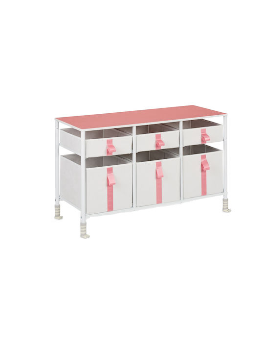 Comodă pentru copii Alb cu 6 sertare 61.5x100x40.5buc