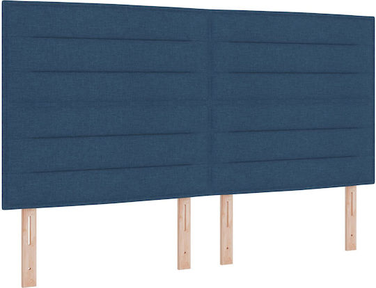 vidaXL Κεφαλάρι Κρεβατιού Υφασμάτινο Μπλε 180x128cm