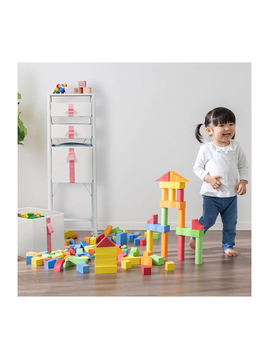 Comodă pentru copii Alb cu 4 sertare 109.5x36x40.5buc