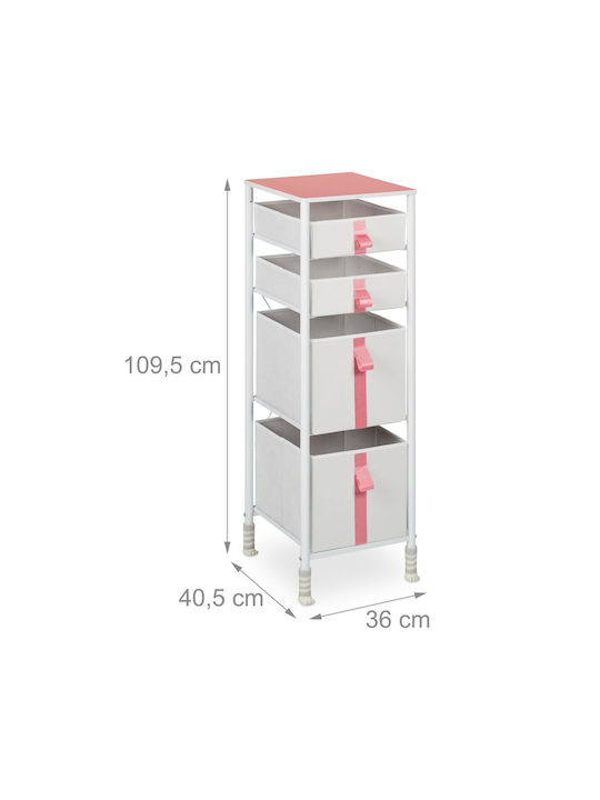 Comodă pentru copii Alb cu 4 sertare 109.5x36x40.5buc