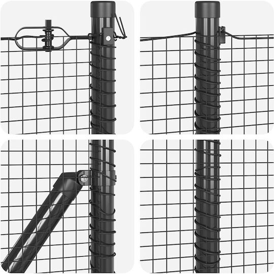 vidaXL Plasă de sârmă Galvanizat Module Gri 0.5x10m