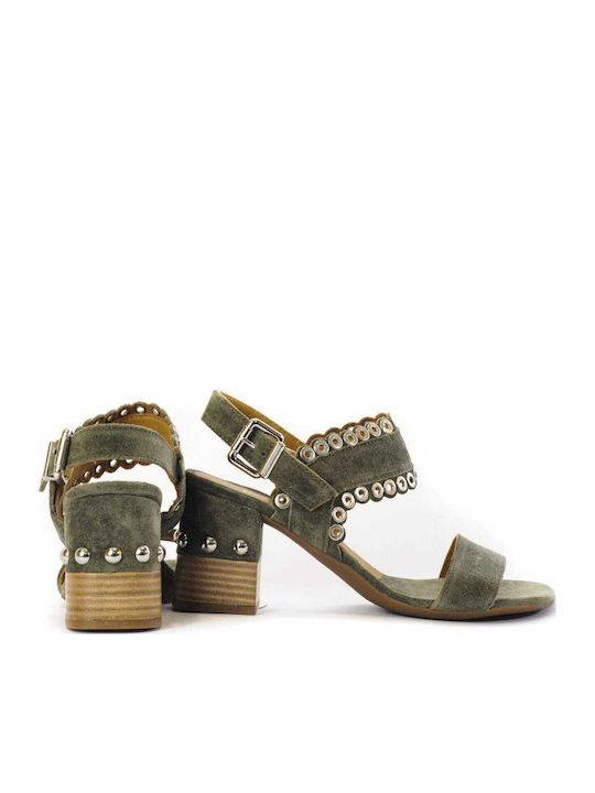 Leder Sandalen Grün