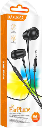 Kakusiga KSC-1303-BK In-Ear Freisprecheinrichtung Kopfhörer mit Stecker 3.5mm Schwarz