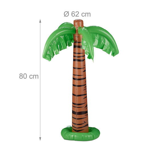 Set 2 Inflatable Palm Trees Relaxdays Decorative Dimensions 80 x 62 Cm