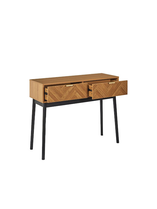Felix Konsolentisch aus Holz & Metall M100xB35xH80cm