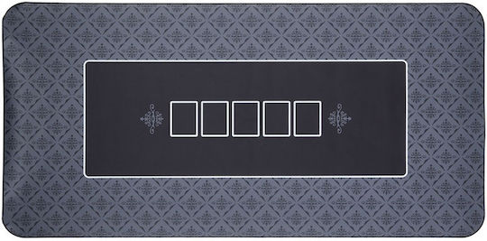 Covor Poker Texas Hold'em Antiderapant Impermeabil Negru 120x60 Cm Geantă Transport Depozitare Relaxdays
