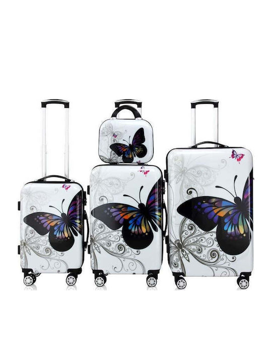 Set de bagaje Monzana din policarbonat Exopack multicolor 4 piese 23 x 30 x 14 cm 56 x 37 x 23 cm 68 x 43 x 27 cm 75 x 49 x 29 cm