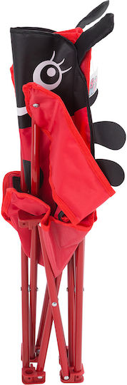 Set 2 Kids Garden Chairs Ladybug Foldable Red Black