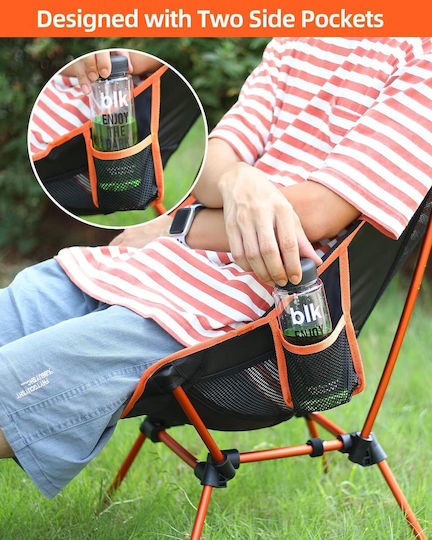 Set 2 Scaune Portabile Pliabile Sportneer Camping Pescuit Drumeții Aluminiu Țesătură Oxford Geantă de Transport