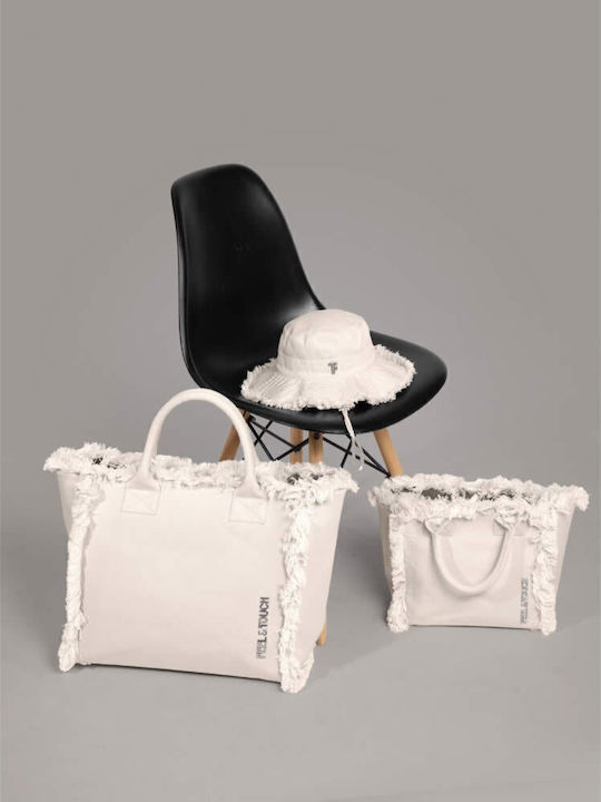 Feel & Touch Caribbean Stoff Strandtasche Weiß
