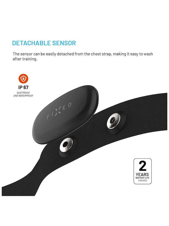 Fixed Pulse Dual Sling Heart Rate Strap 95cm Black