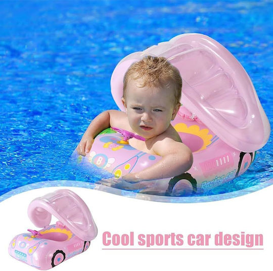 Kids Swim Trainer with Length 115cm and Pink Sunshade Swimtrainer