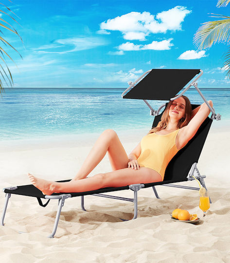 Hawaii Baldachin-Liege Klappbar Verstellbar Anthrazit 195 x 60 x 30 cm