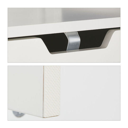 Relaxdays Bathroom Cabinet L90xW30xH30cm White
