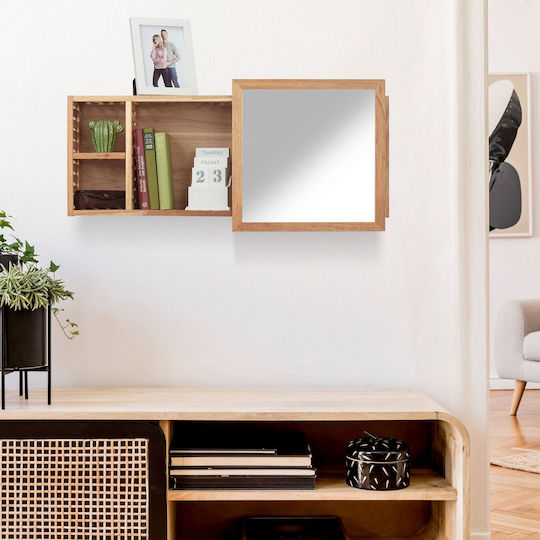 Relaxdays Bathroom Cabinet L30xW17xH80cm Walnut
