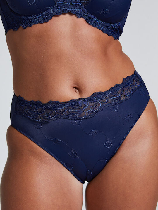 Diva High-waisted Women's Slip Navy Blue