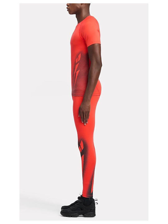 Reebok Ers Performance Tights Ανδρικό Αθλητικό Κολάν Compression Μακρύ Κόκκινο
