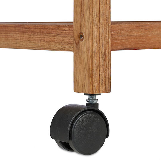 Relaxdays Floor Bathroom Shelf Wooden with 3 Shelves 96x43.5x33.5cm Brown