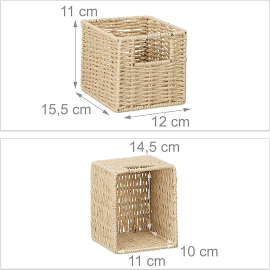 Relaxdays Floor Bathroom Shelf Wooden 16x31x18cm Brown