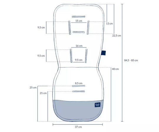 La Millou Κάλυμμα Καροτσιού Grand Prix (5 σημείων) 36.5x85x2εκ. Velvet Sand