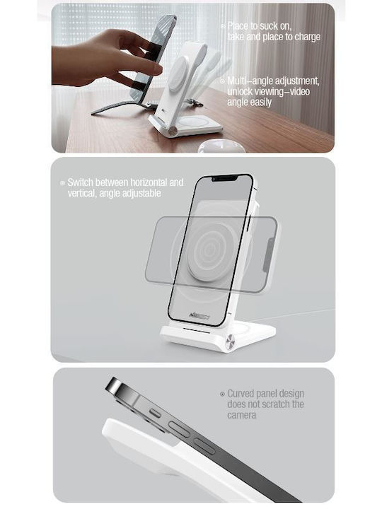 Nillkin Powertrio Φορτιστής για Apple Watch Λευκός