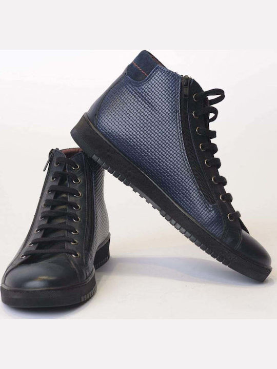 Leder Herrenstiefel Blau