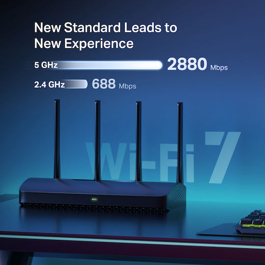 Mercusys MR27BE v1.2 Ασύρματο Router Wi‑Fi 7 με 2 Θύρες