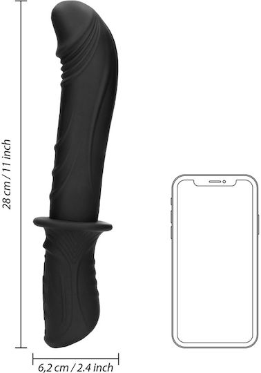 Shots Hand Held Vibrating Mini Ρεαλιστικός Δονητής 10cm Μαύρος