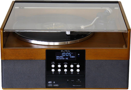 Soundmaster PL910 Turntables with Preamp and Built-in Speakers Brown