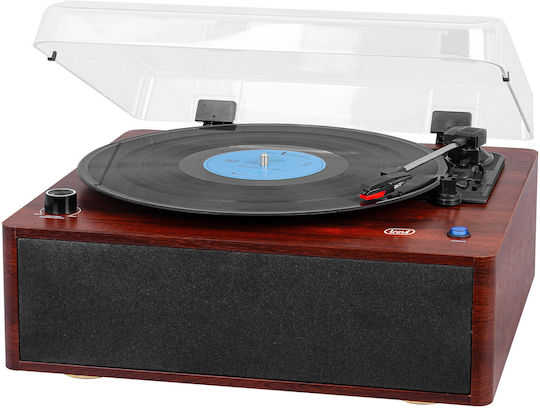 Trevi Tt1030 Turntables with Preamp and Built-in Speakers Brown