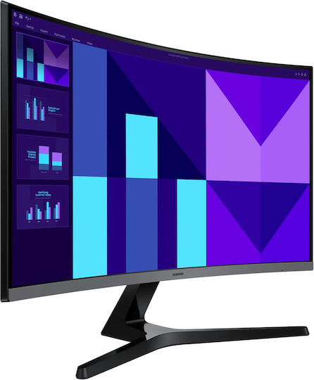 Samsung Essential Monitor S3 S39GD VA Gebogener Monitor 27" FHD 1920x1080 mit Reaktionszeit 4ms GTG Silber