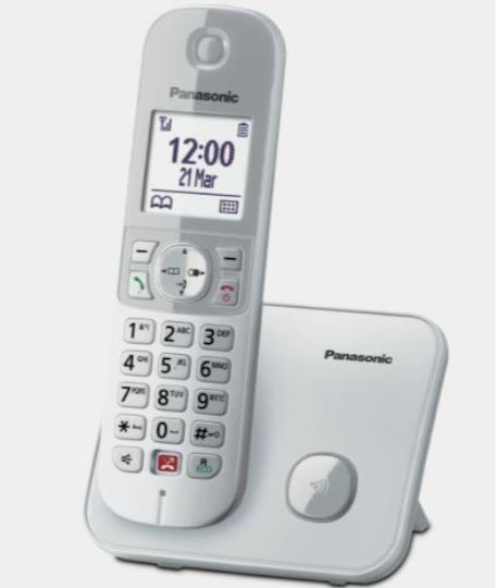 Panasonic KX-TG6851 Ασύρματο Τηλέφωνο Ασημί