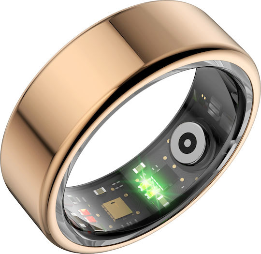 Maxlife MXSR-100 Size 9 Smart Ring 19.1mm Wasserdicht mit Pulsmesser Gold