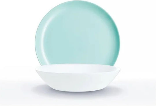 Luminarc Diwali Σερβίτσιο Πιάτων Γυάλινο Turquoise 18τμχ