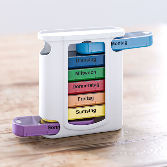 Weinberger Pillenbox Wochendose Farblich