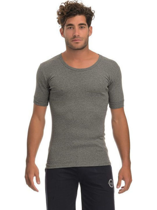 Men's Undershirt Short-sleeved in Gray Color