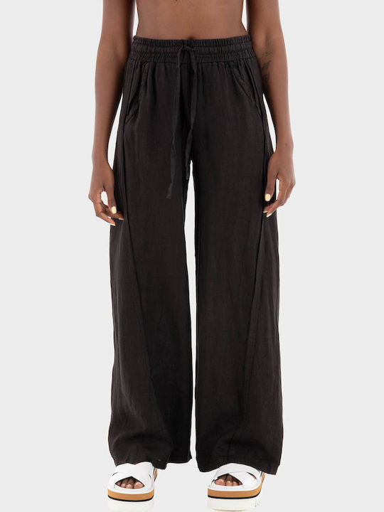 Pants Women's Linen Trousers Black