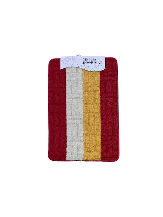 Badematte Synthetisch,Polyester/Cotton/Leather Rechteckig 915503_r Red 38x58cm
