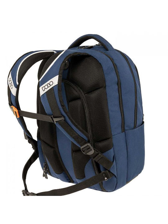 Polo Wonder School Bag Backpack Junior High-High School Blue with Water Bottle Holder 26Liters 2025