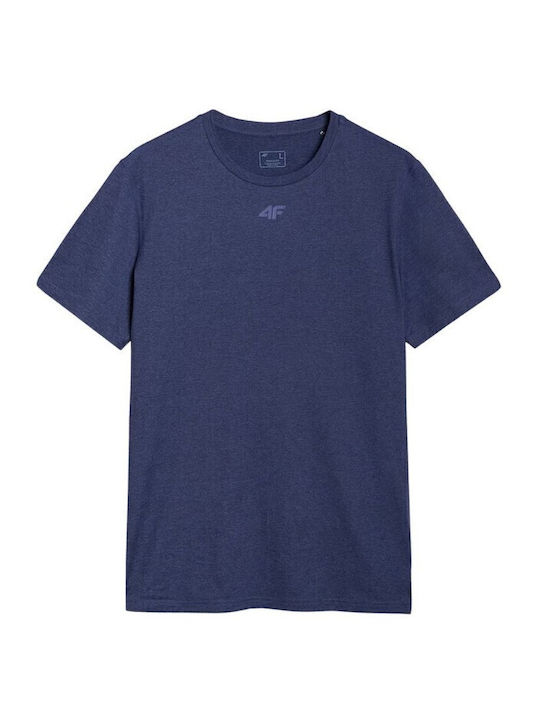 4F Functional Ανδρικό Διαφημιστικό T-shirt Κοντομάνικο σε Navy Μπλε Χρώμα