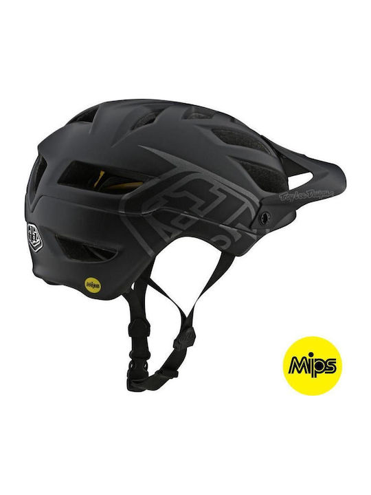 Troy Lee Designs A1 Classic Mips Каска за колоездене Mountain с MIPS защита Черен