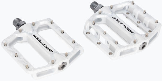 Dartmoor Flat Bicycle Pedals White