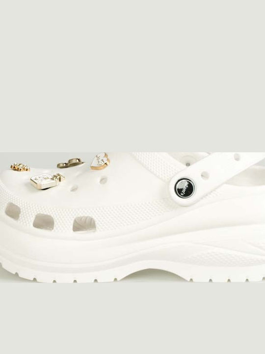 Adam's Shoes Γυναικεία Σαμπό Λευκά