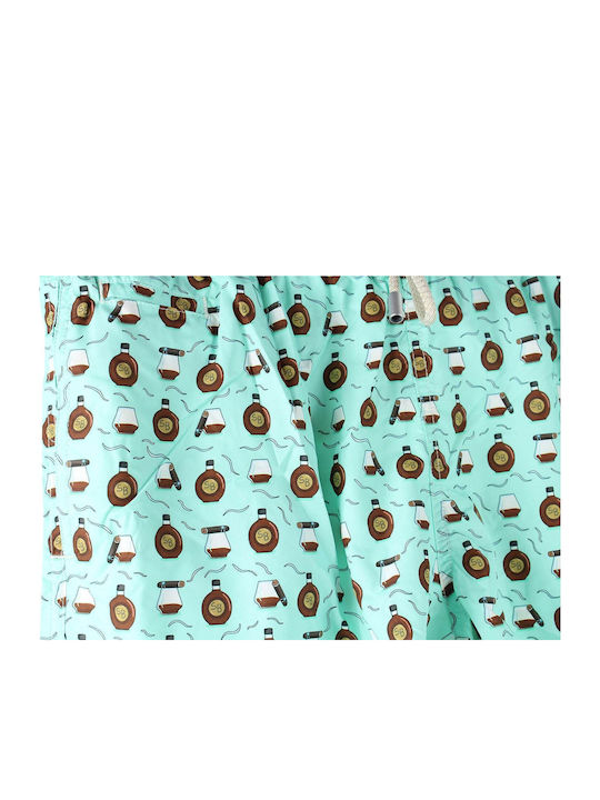 Lighting Micro Fantasy Men's Swimwear Shorts Green with Patterns