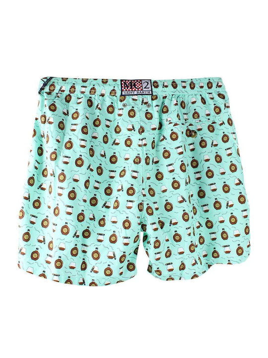 Lighting Micro Fantasy Men's Swimwear Shorts Green with Patterns